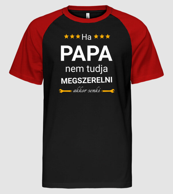  minta fekete/piros pólón