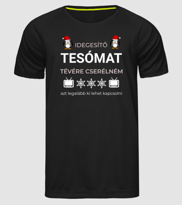  minta fekete pólón
