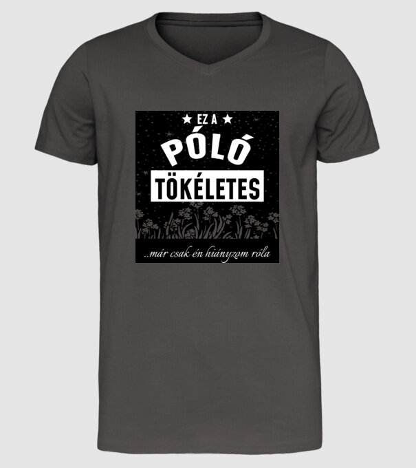  minta sötétszürke pólón