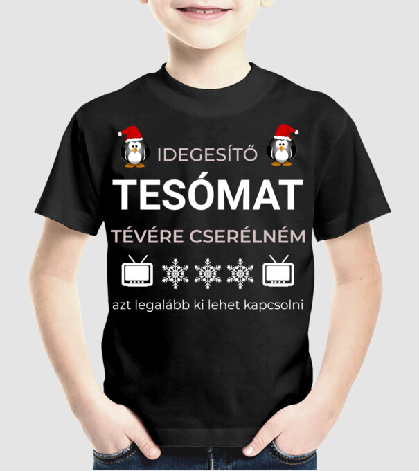  minta fekete pólón