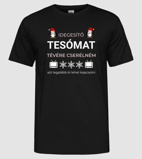  minta fekete pólón