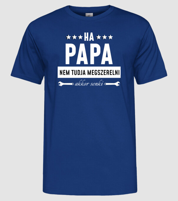  minta királykék pólón