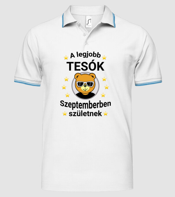  minta fehér pólón