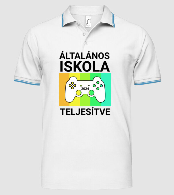  minta fehér pólón