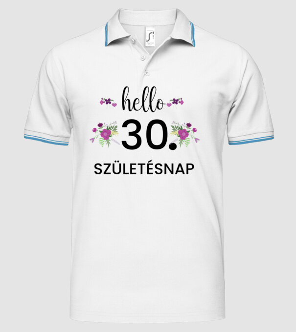  minta fehér pólón