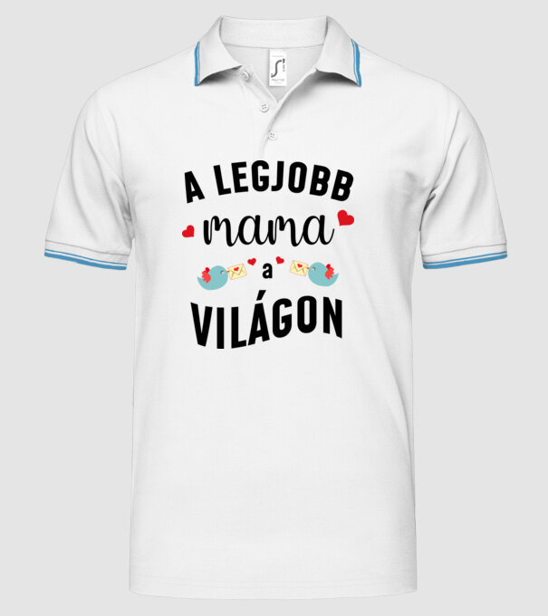  minta fehér pólón