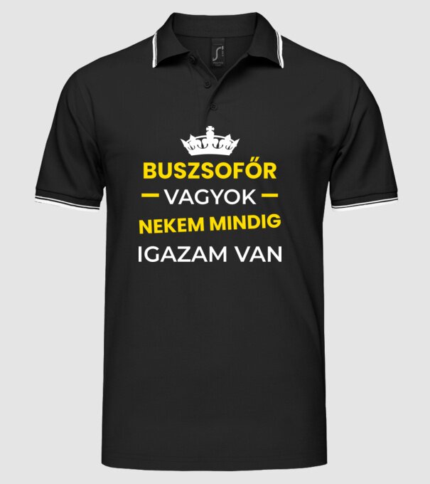  minta fekete pólón