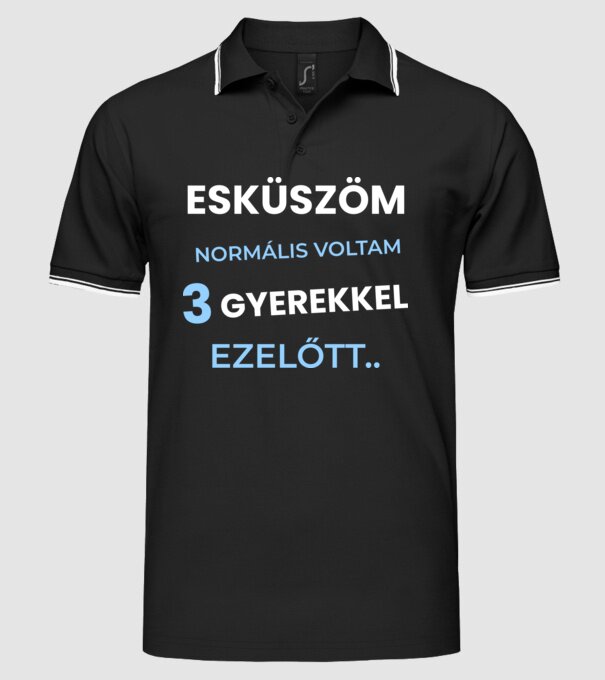 minta fekete pólón