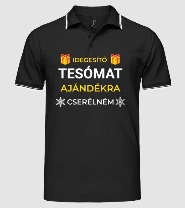  minta fekete pólón