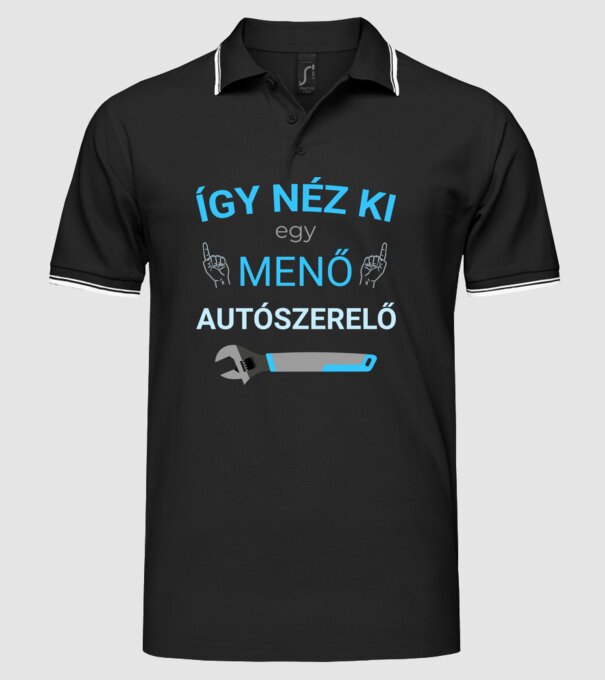  minta fekete pólón