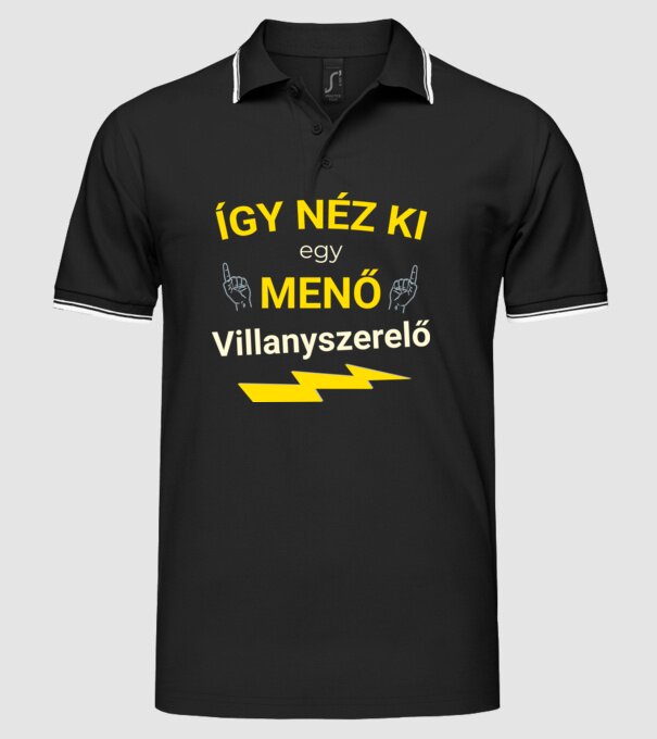  minta fekete pólón