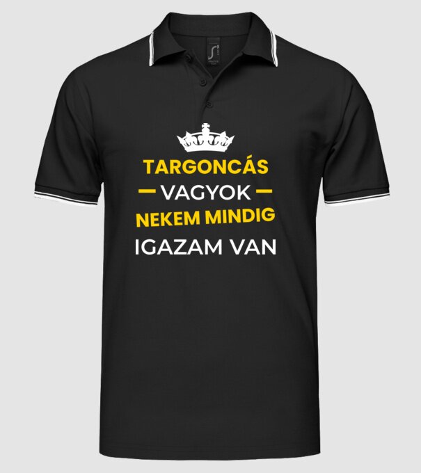  minta fekete pólón