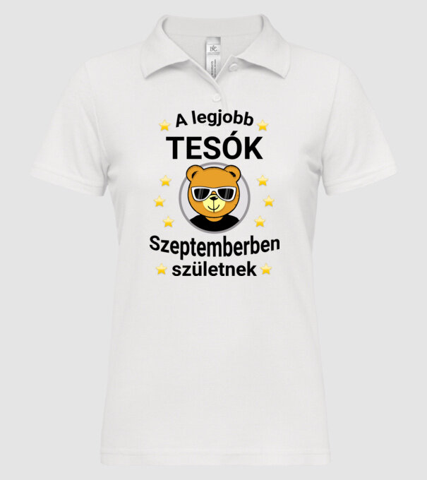  minta fehér pólón