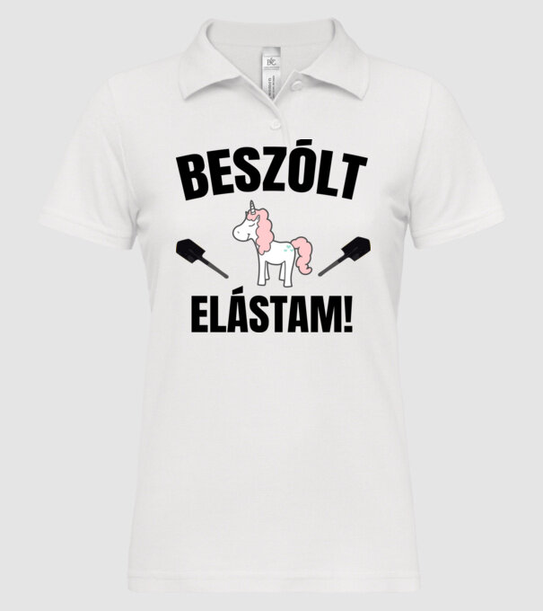  minta fehér pólón