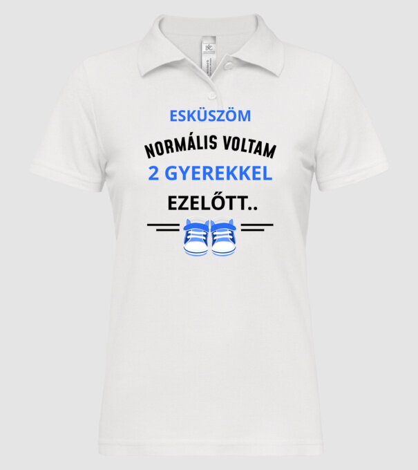  minta fehér pólón