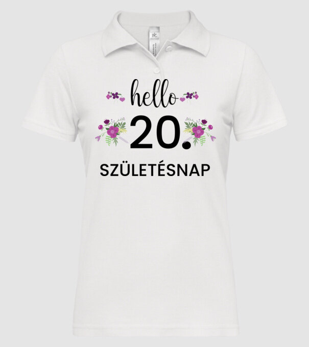  minta fehér pólón