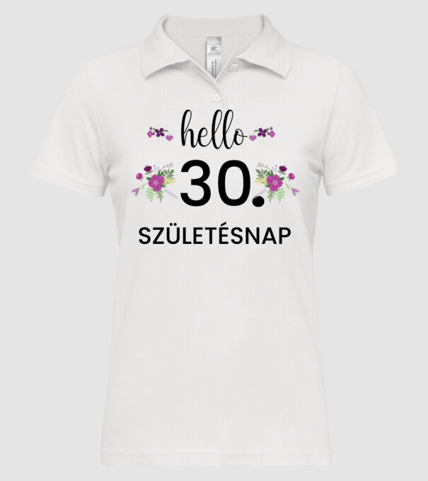  minta fehér pólón