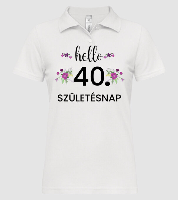  minta fehér pólón