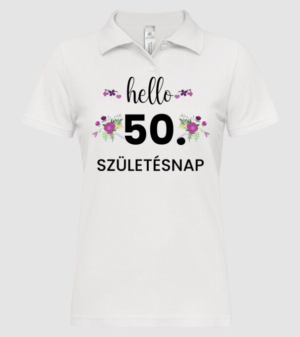  minta fehér pólón