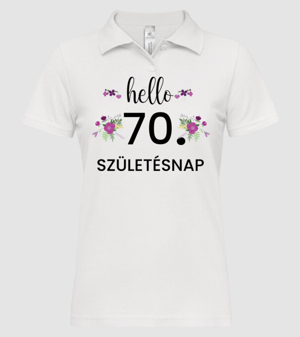  minta fehér pólón