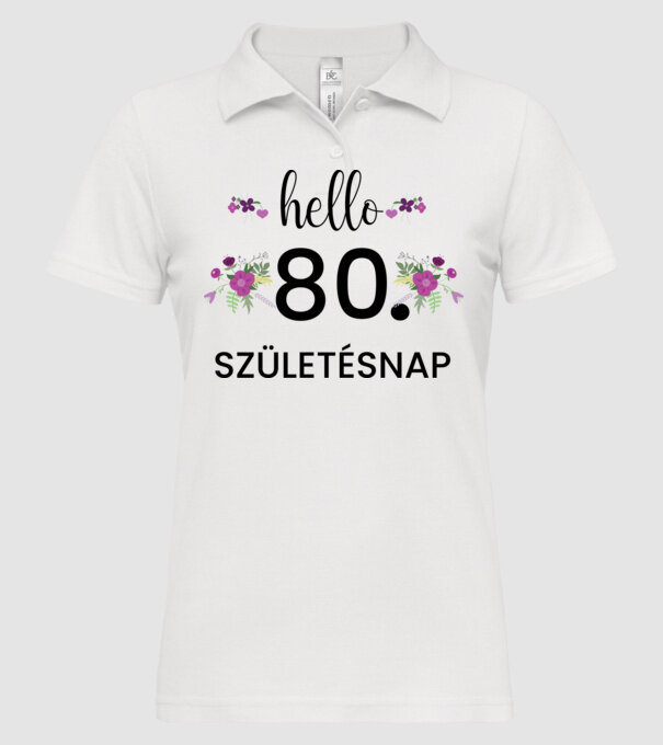  minta fehér pólón