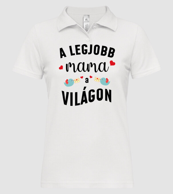  minta fehér pólón