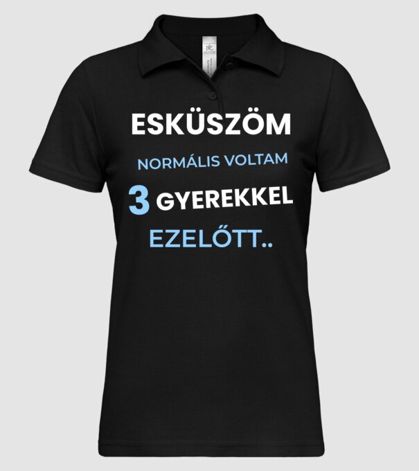  minta fekete pólón
