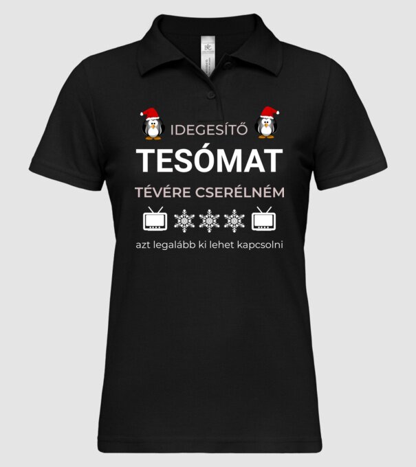  minta fekete pólón