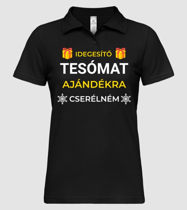  minta fekete pólón