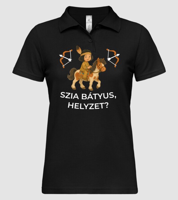  minta fekete pólón