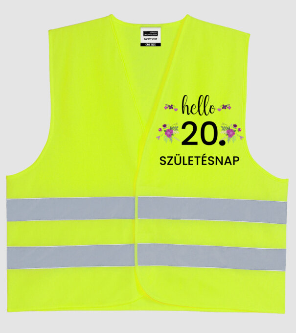  minta neonsárga pólón