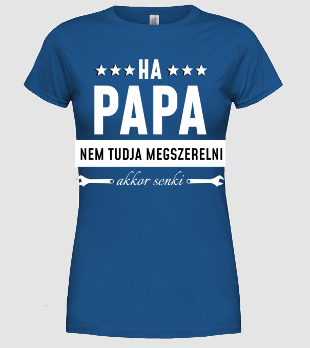  minta királykék pólón