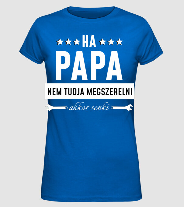  minta királykék pólón