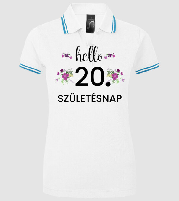  minta fehér pólón