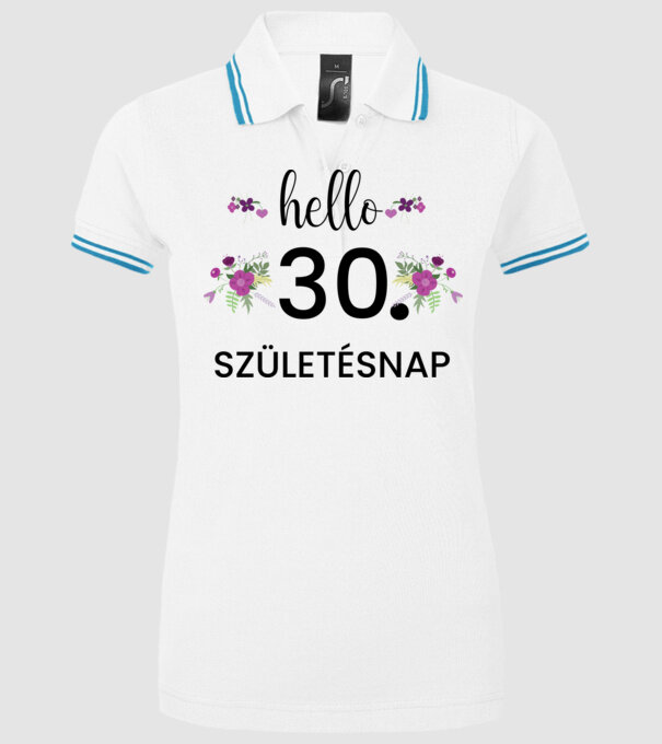  minta fehér pólón