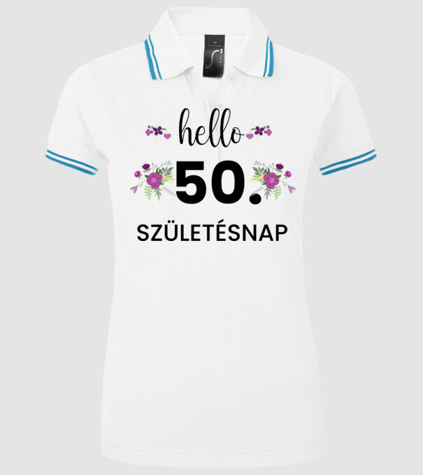  minta fehér pólón