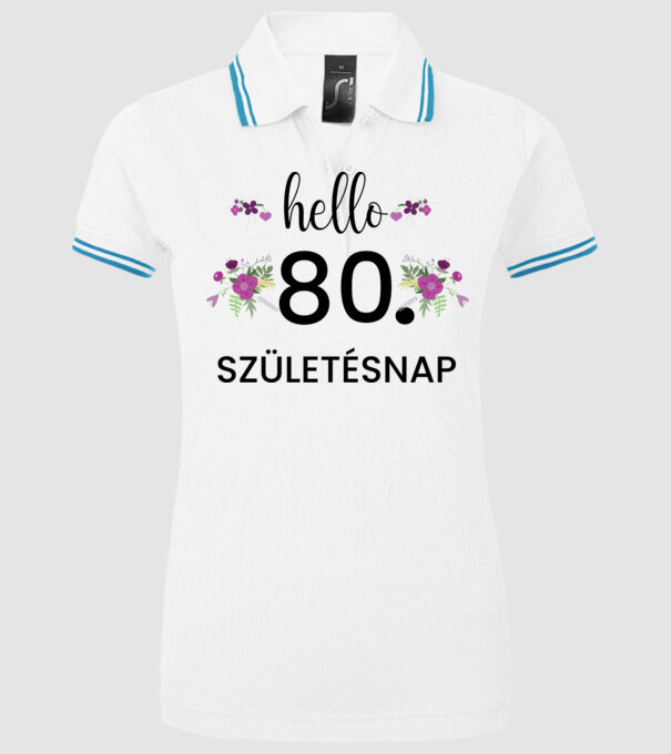 minta fehér pólón