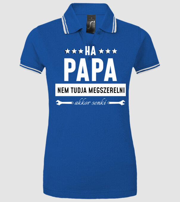  minta királykék pólón