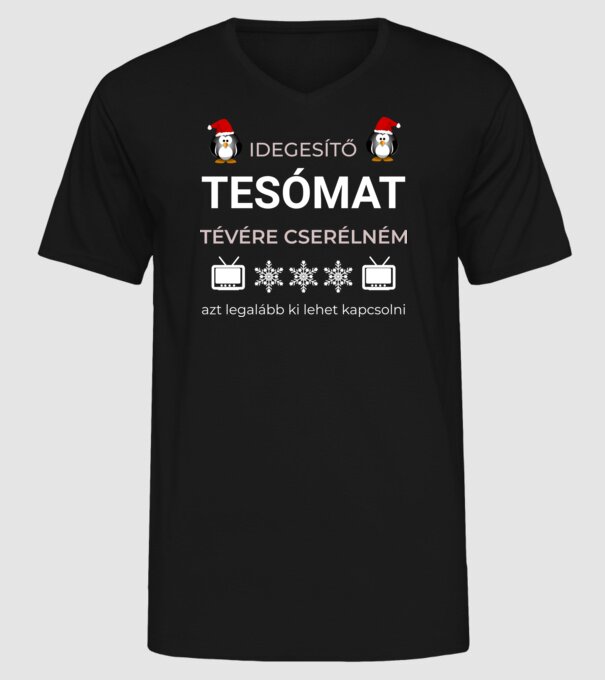  minta fekete pólón
