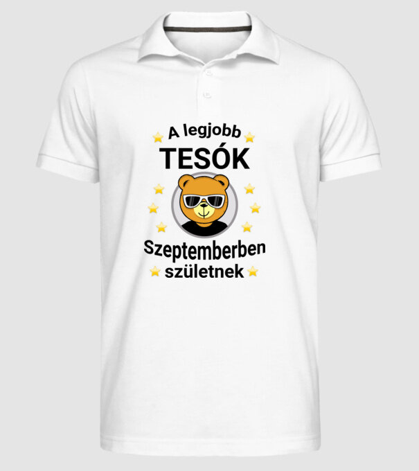  minta fehér pólón