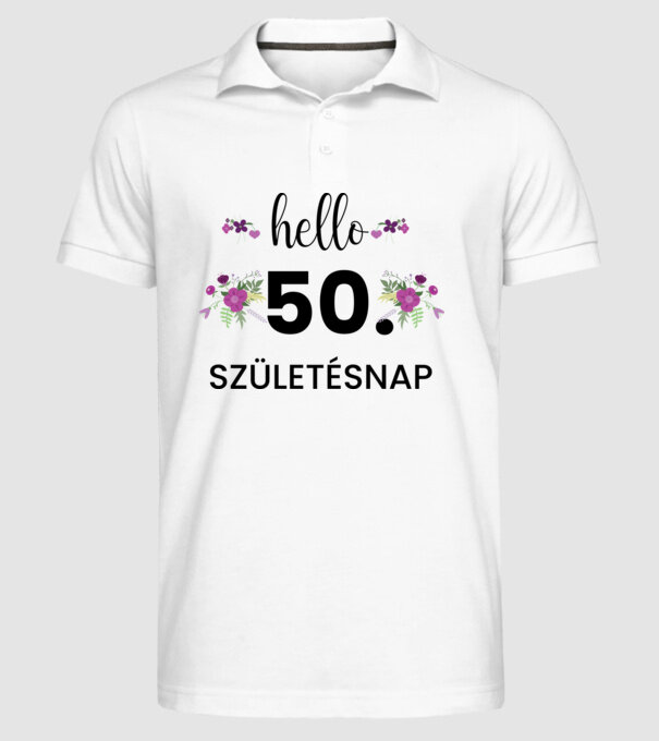  minta fehér pólón