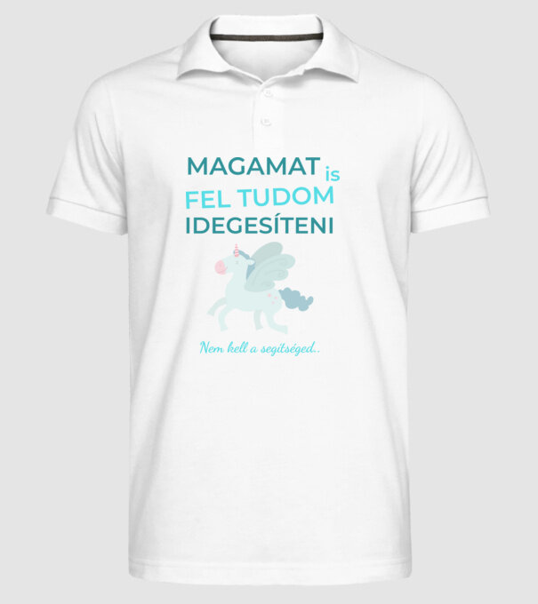  minta fehér pólón