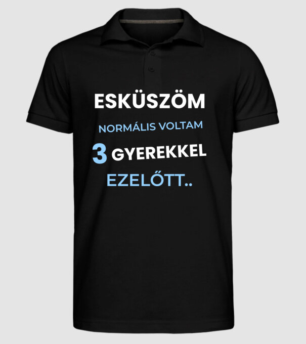  minta fekete pólón