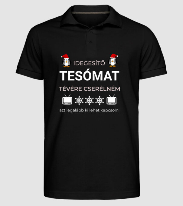  minta fekete pólón