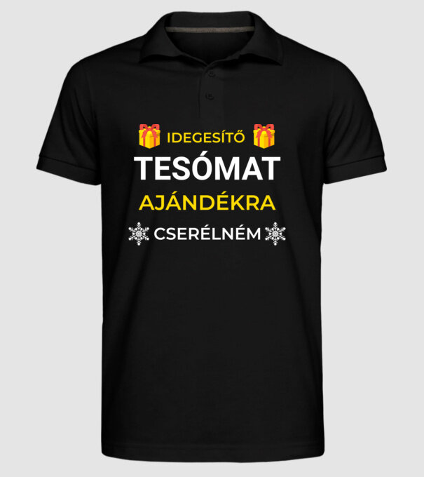  minta fekete pólón