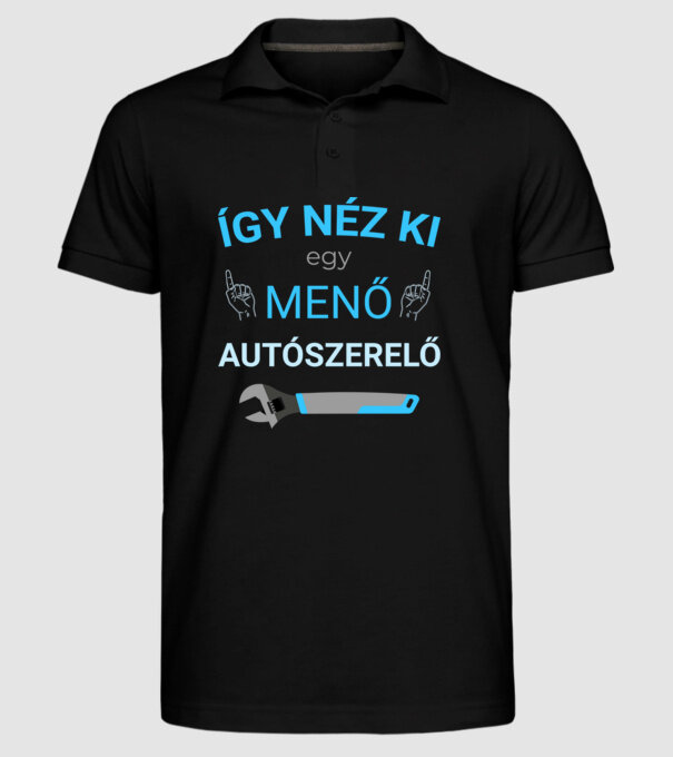  minta fekete pólón