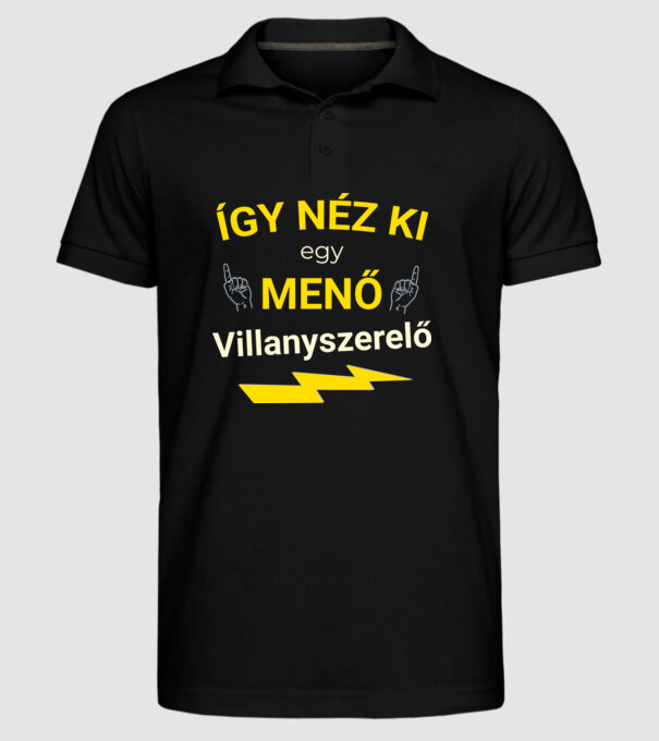  minta fekete pólón
