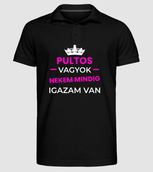  minta fekete pólón