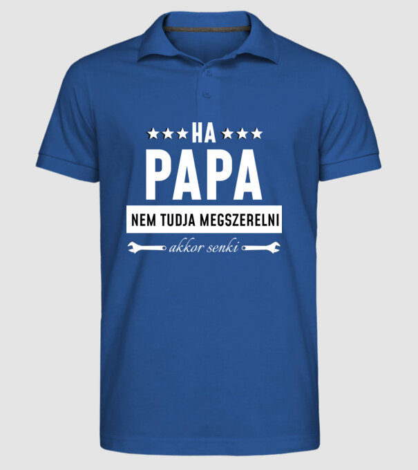  minta királykék pólón