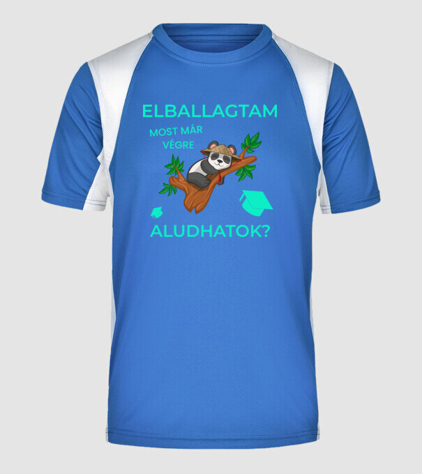  minta királykék pólón